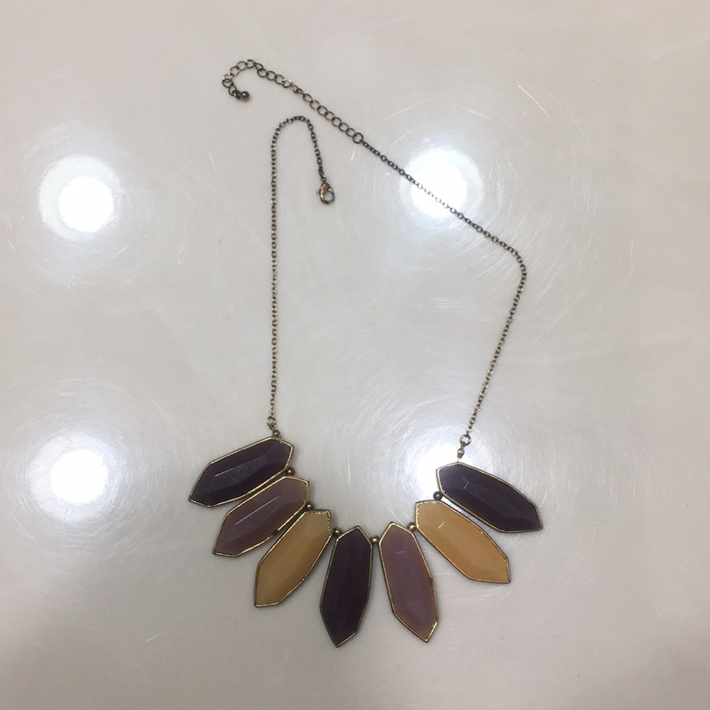 Shades of purple statement necklace